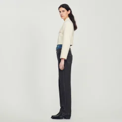 Giacca Corta Con Bottoni In Tweed><noscript><img width=