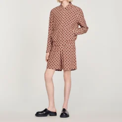 Giubbotto Con Stampa Square Cross>Sandro Paris Sale