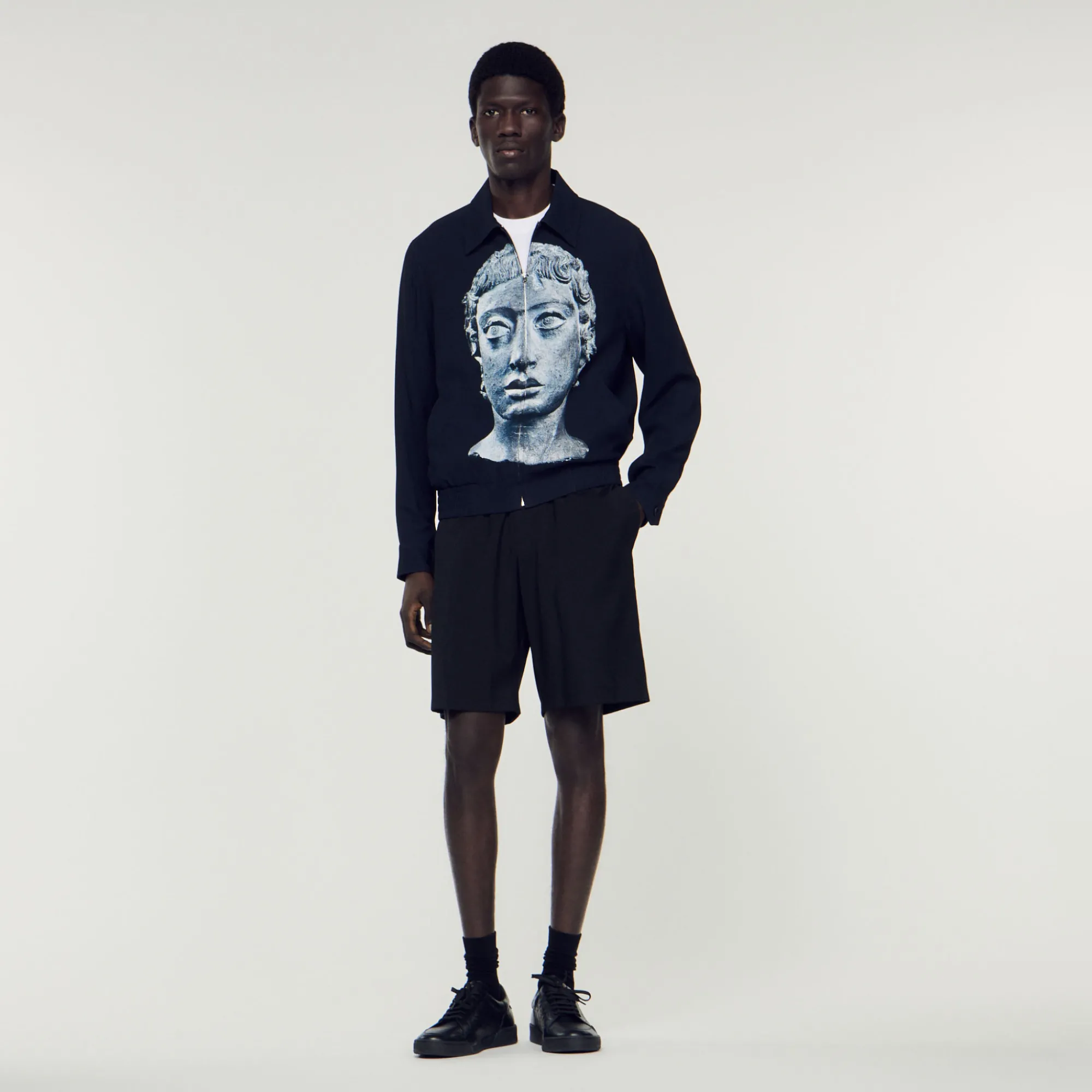 Giubbotto Con Statua Stampata>Sandro Paris Store