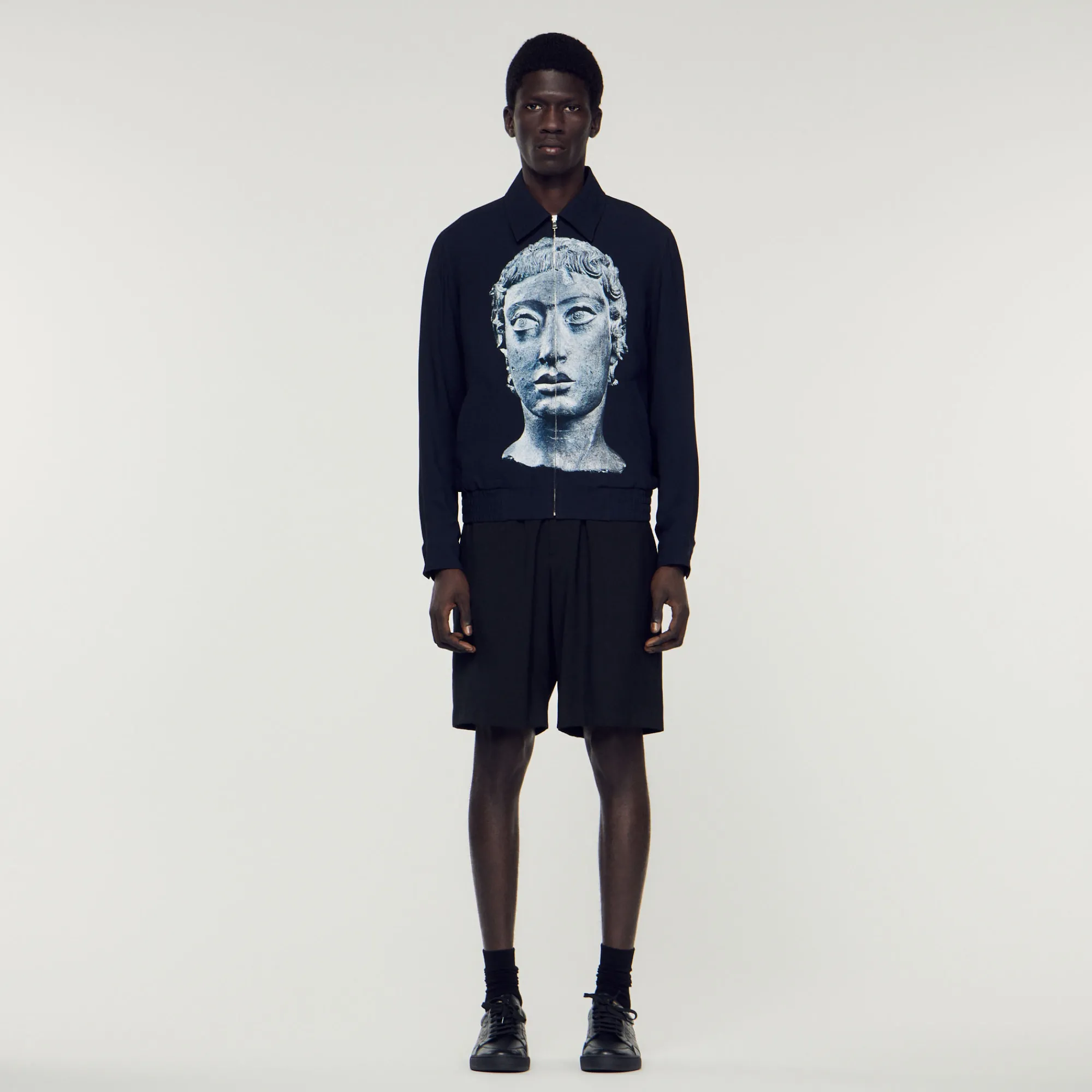 Giubbotto Con Statua Stampata>Sandro Paris Store