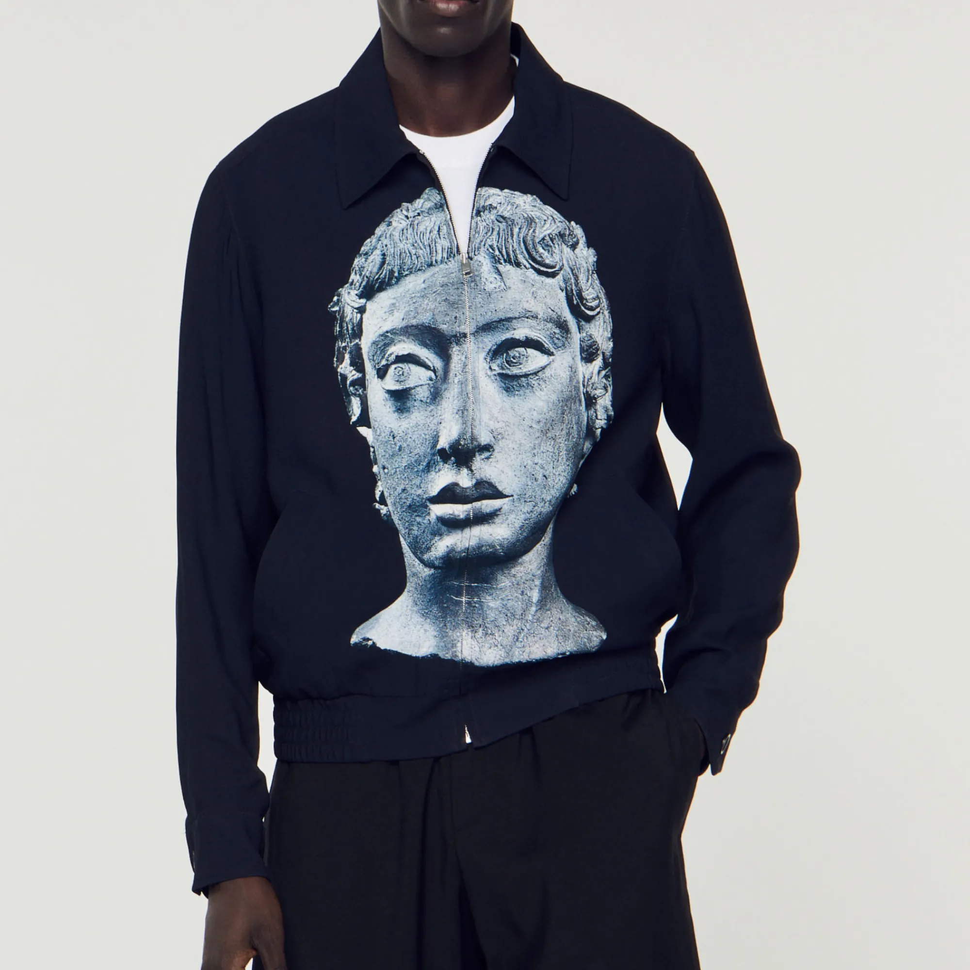 Giubbotto Con Statua Stampata>Sandro Paris Store