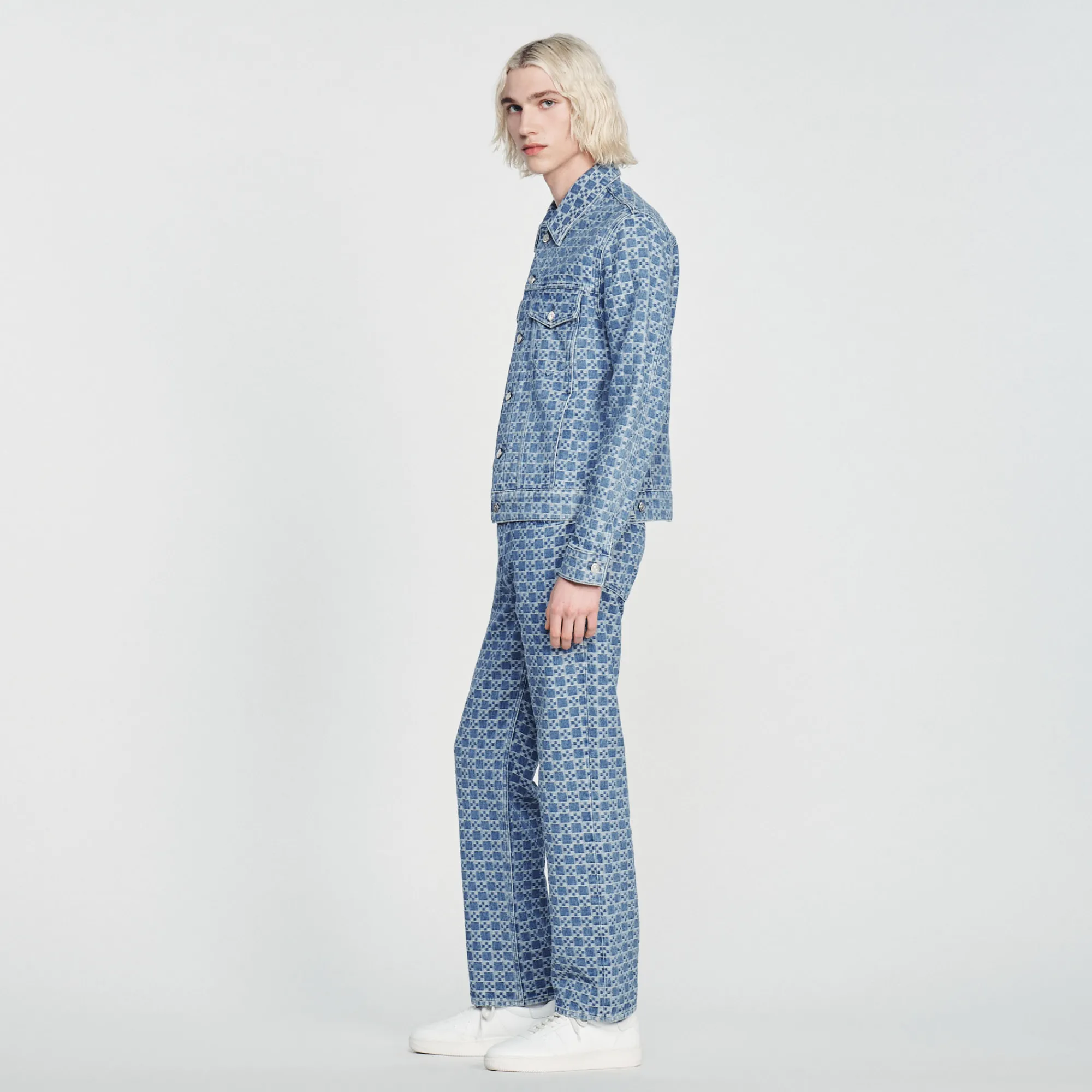 Giubbotto In Denim Square Cross>Sandro Paris Outlet
