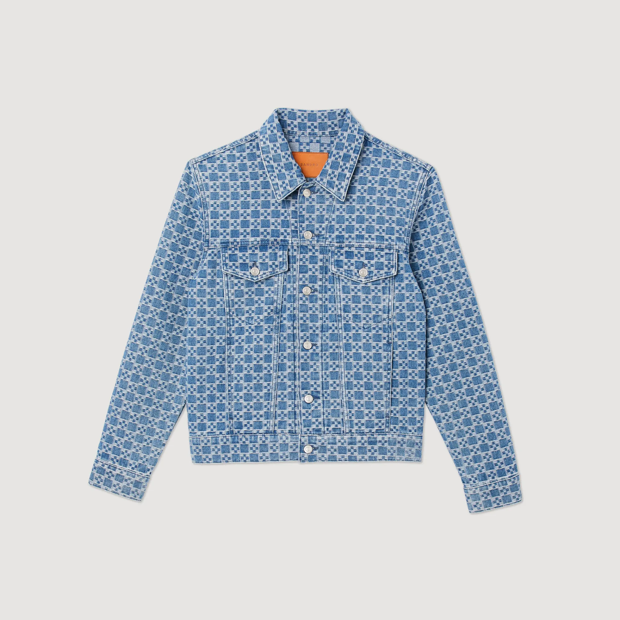 Giubbotto In Denim Square Cross>Sandro Paris Outlet
