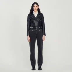 Giubbotto In Pelle>Sandro Paris Cheap