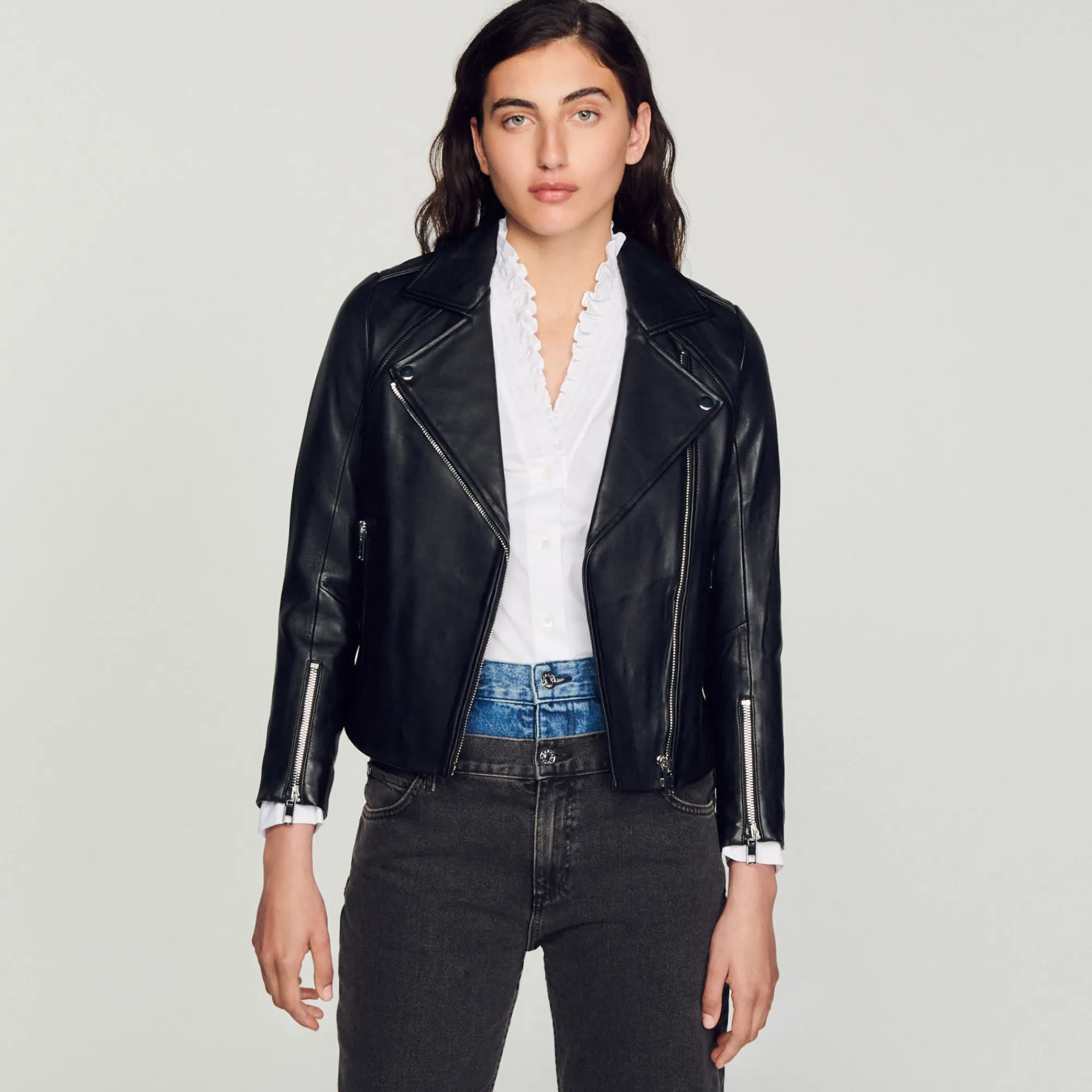 Giubbotto In Pelle>Sandro Paris Cheap