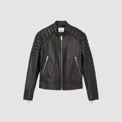 Giubbotto In Pelle Finiture Matelasse><noscript><img width=