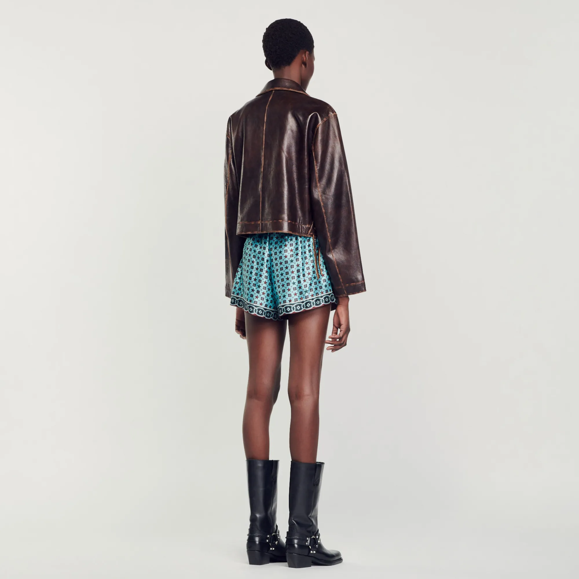 Giubbotto In Pelle Invecchiata>Sandro Paris Discount
