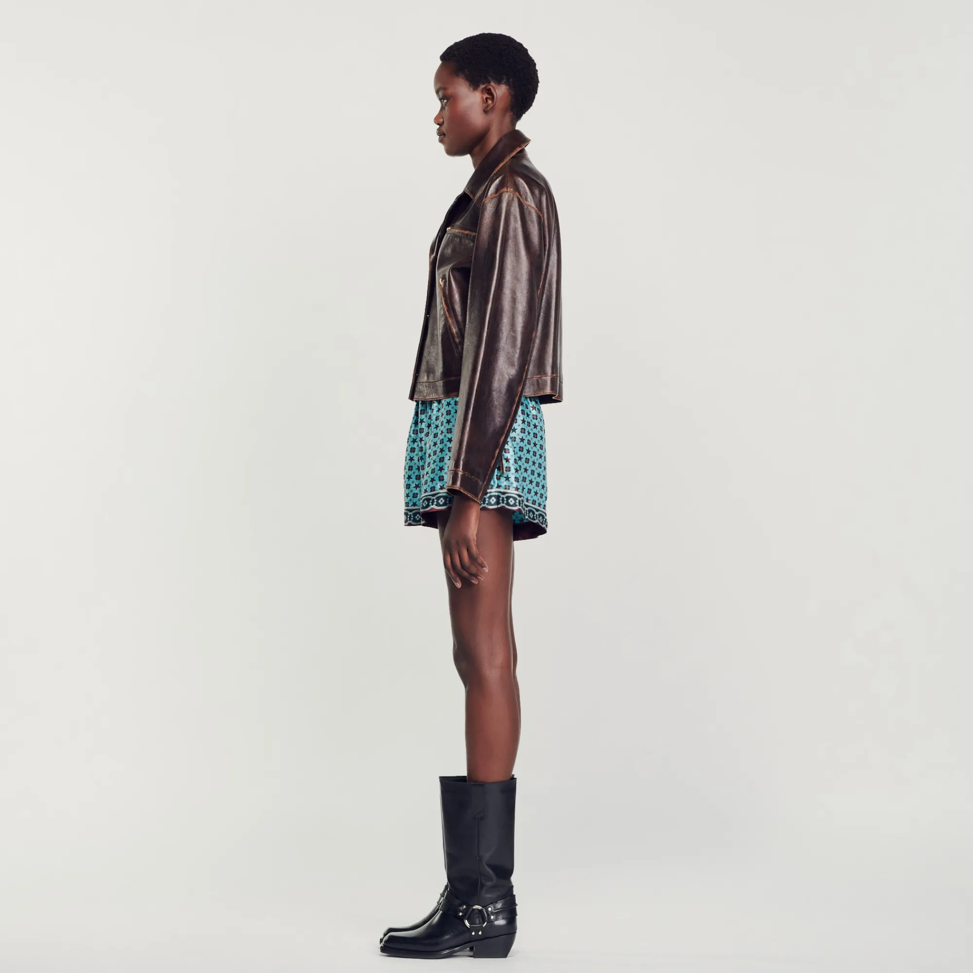Giubbotto In Pelle Invecchiata>Sandro Paris Discount