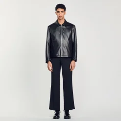 Giubbotto In Pelle Liscia>Sandro Paris Sale