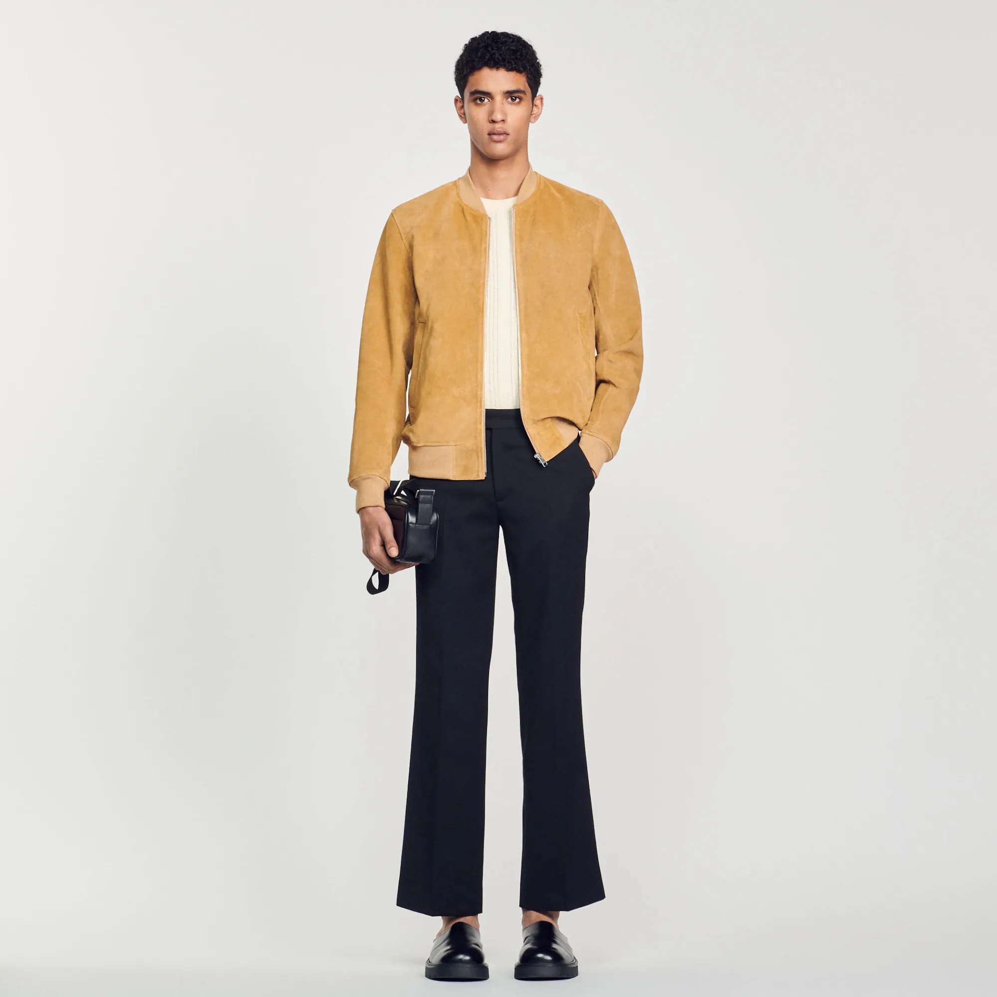 Giubbotto In Pelle Scamosciata>Sandro Paris Cheap