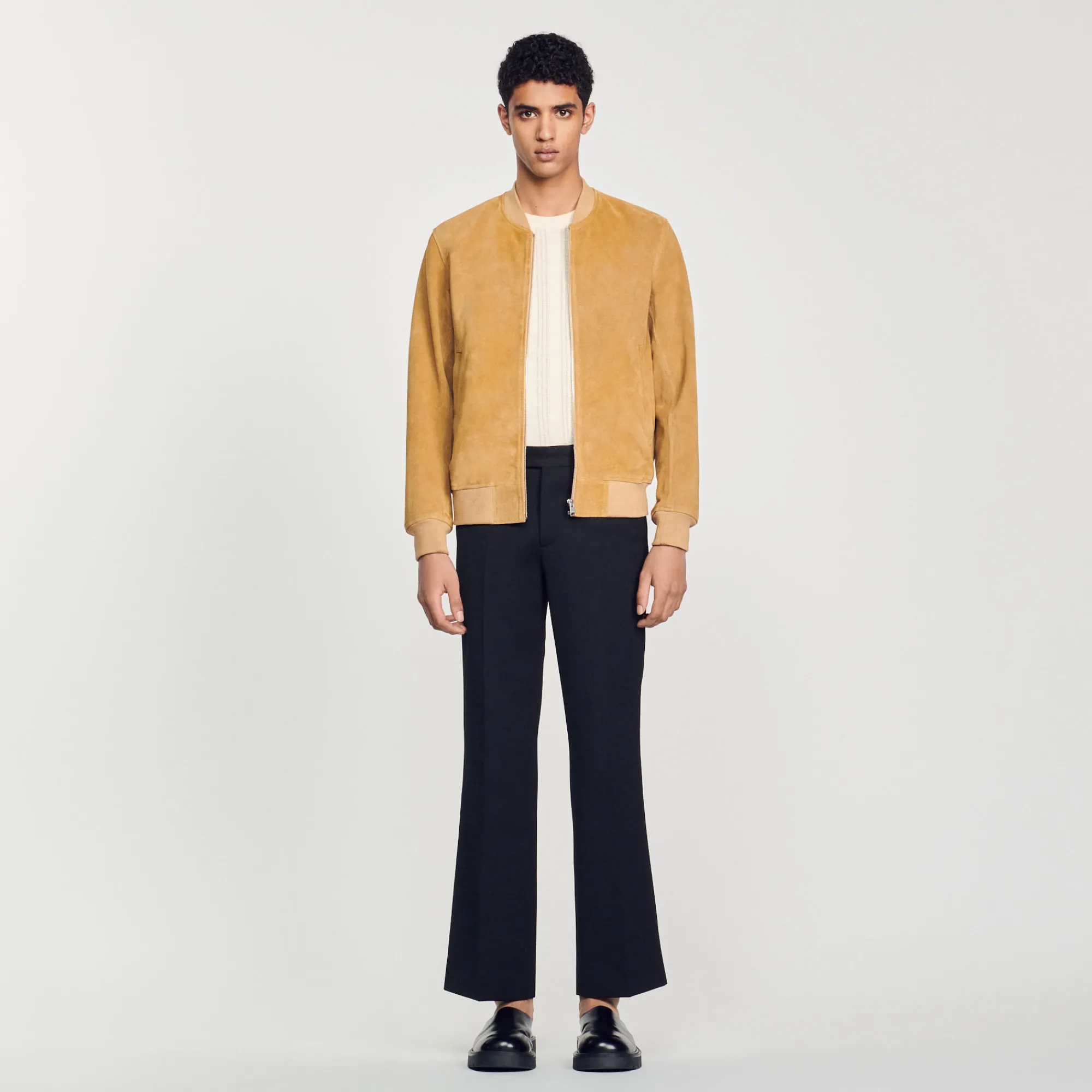 Giubbotto In Pelle Scamosciata>Sandro Paris Cheap