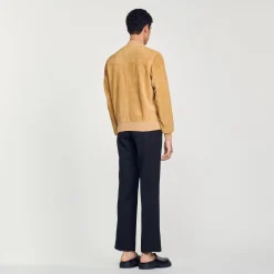 Giubbotto In Pelle Scamosciata><noscript><img width=