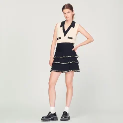 Gonna Con Volant In Maglia>Sandro Paris Best Sale