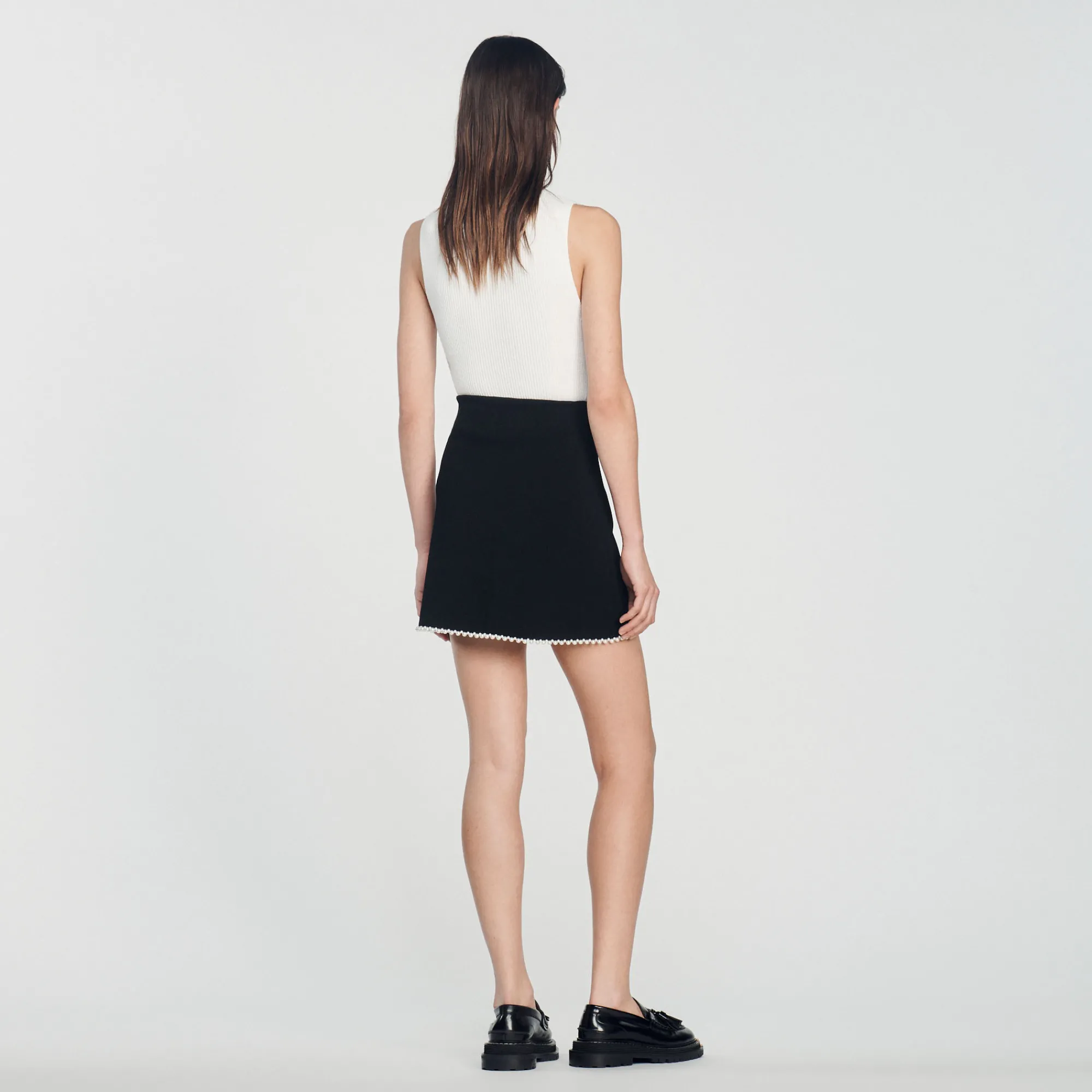 Gonna Corta Con Perle>Sandro Paris Shop