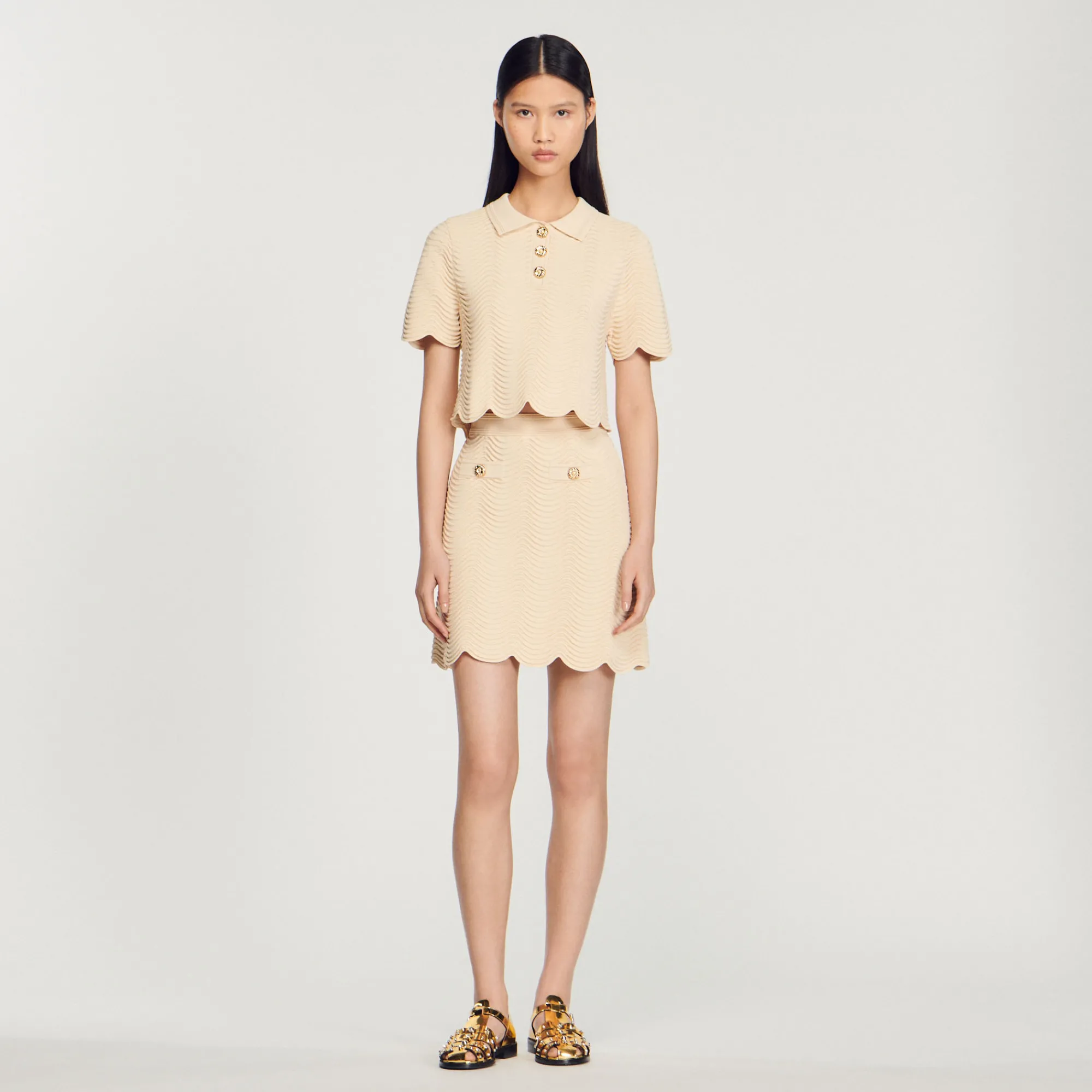 Gonna Corta In Maglia>Sandro Paris Shop