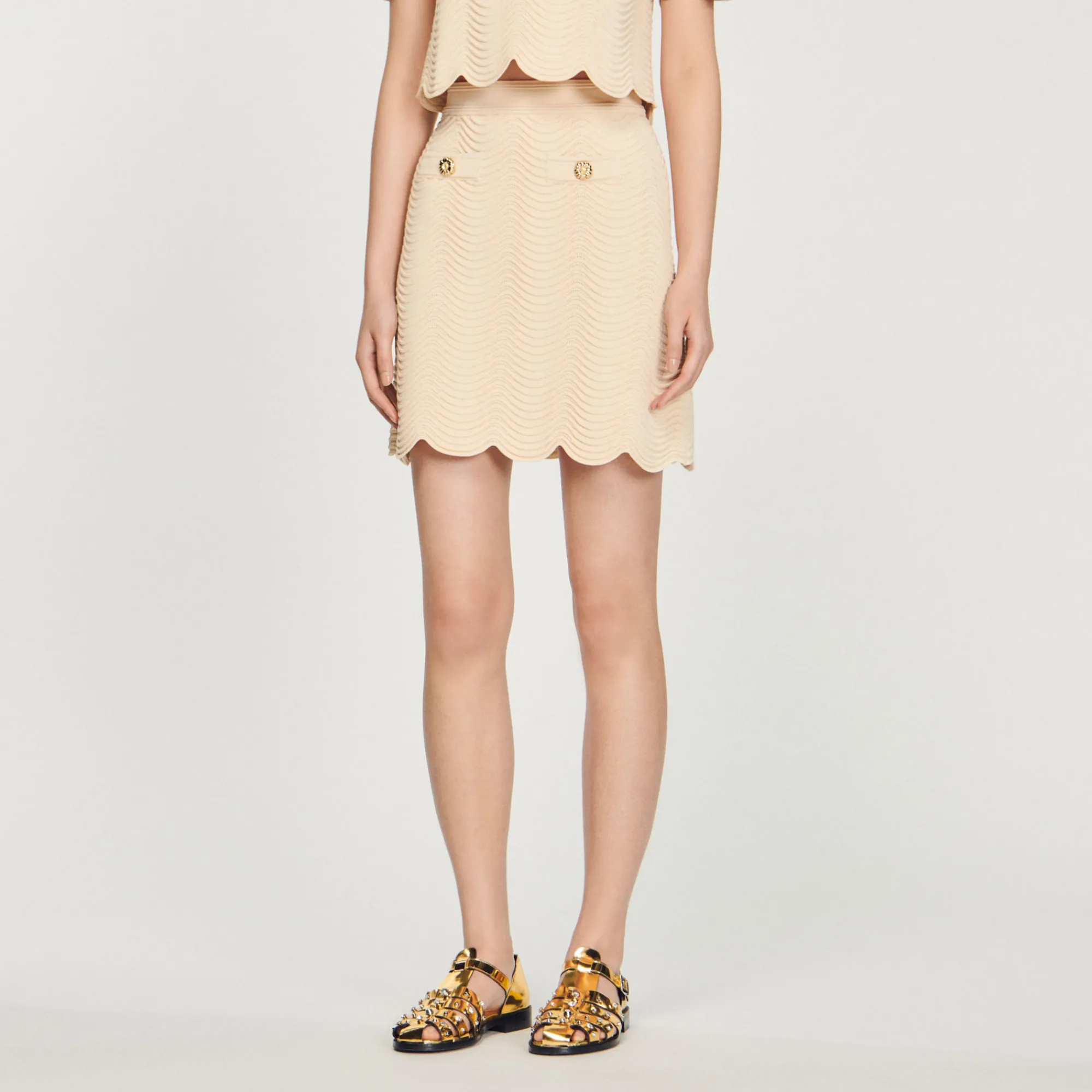 Gonna Corta In Maglia>Sandro Paris Shop