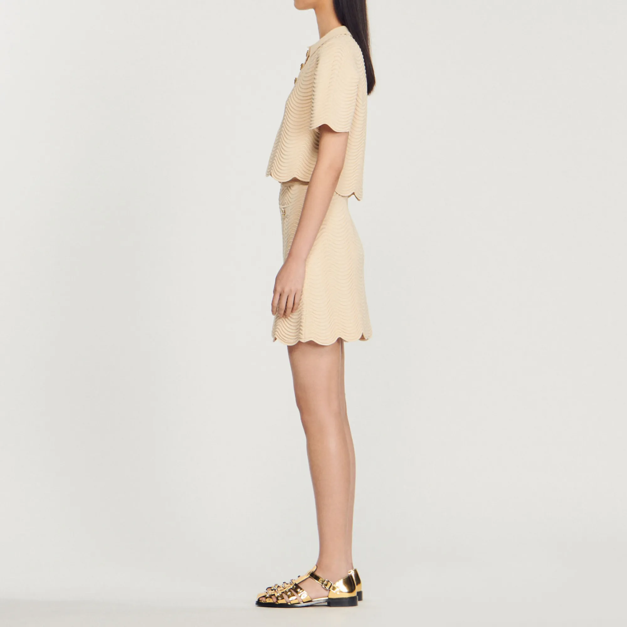 Gonna Corta In Maglia>Sandro Paris Shop