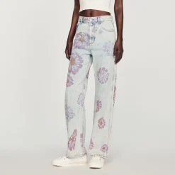 Jeans Con Motivi Floreali><noscript><img width=