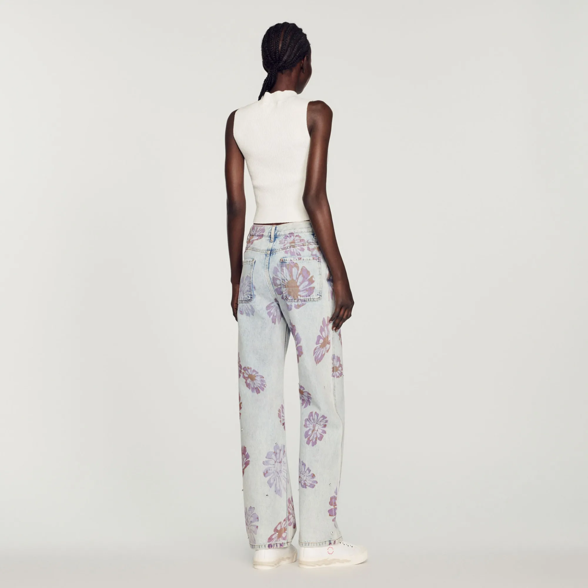 Jeans Con Motivi Floreali>Sandro Paris New