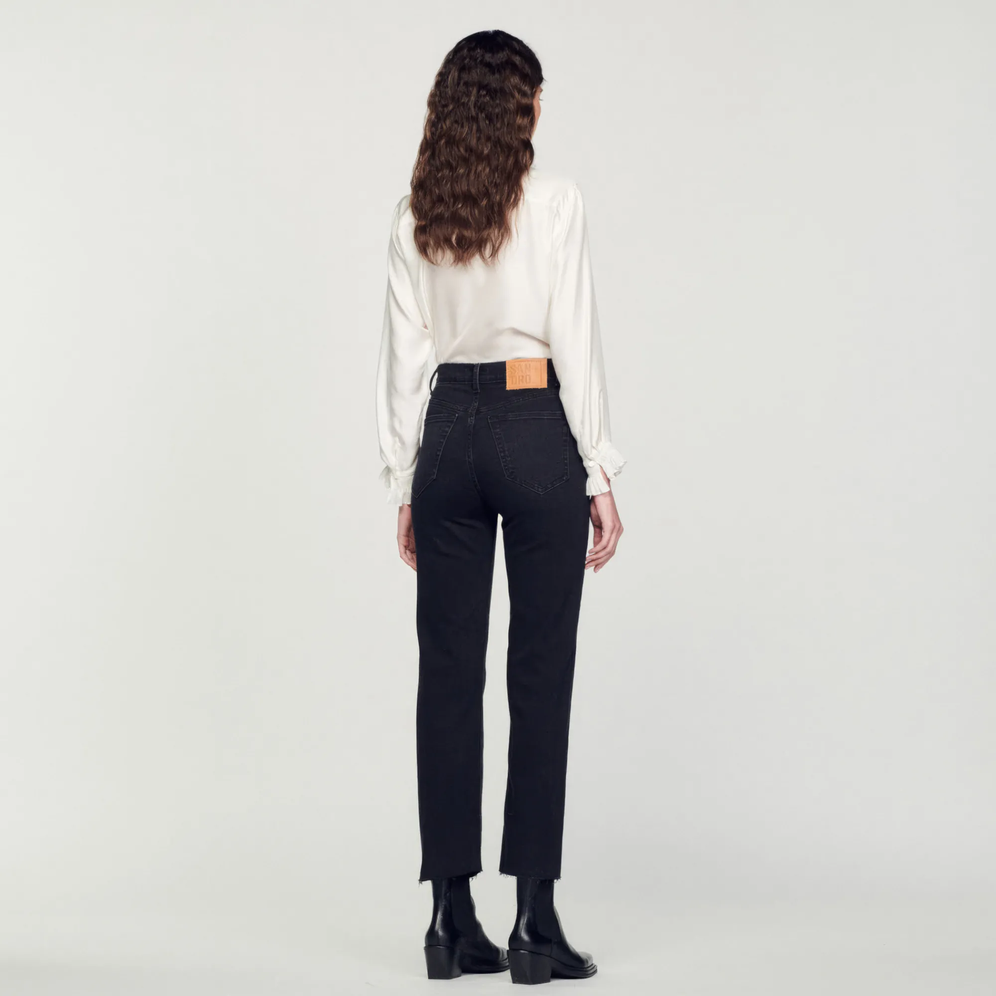 Jeans Dritti A Taglio Vivo>Sandro Paris Shop
