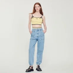 Jeans In Denim Delave>Sandro Paris Shop