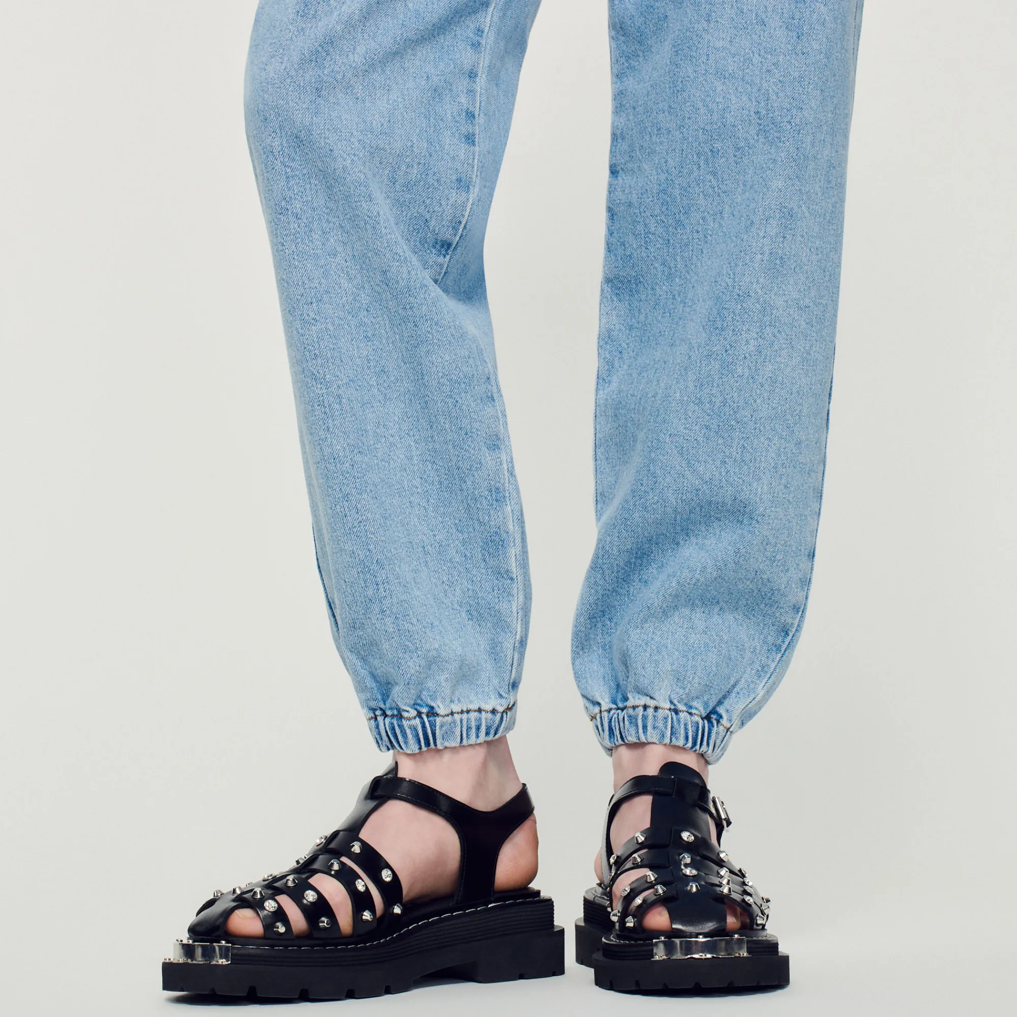 Jeans In Denim Delave>Sandro Paris Shop