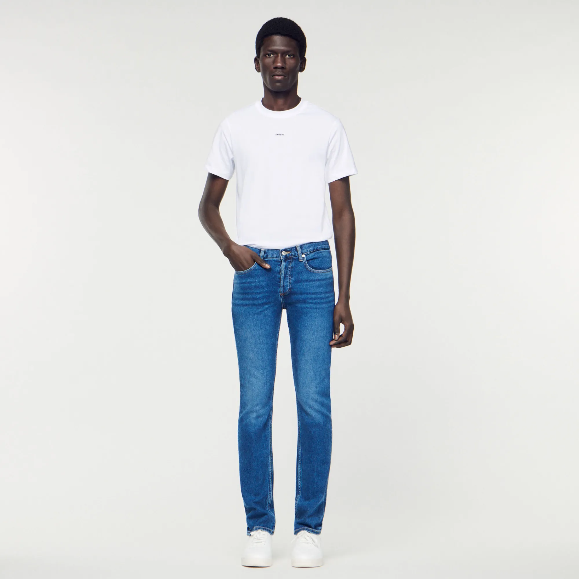 Jeans Slim Con Lavaggio Waterless>Sandro Paris Clearance