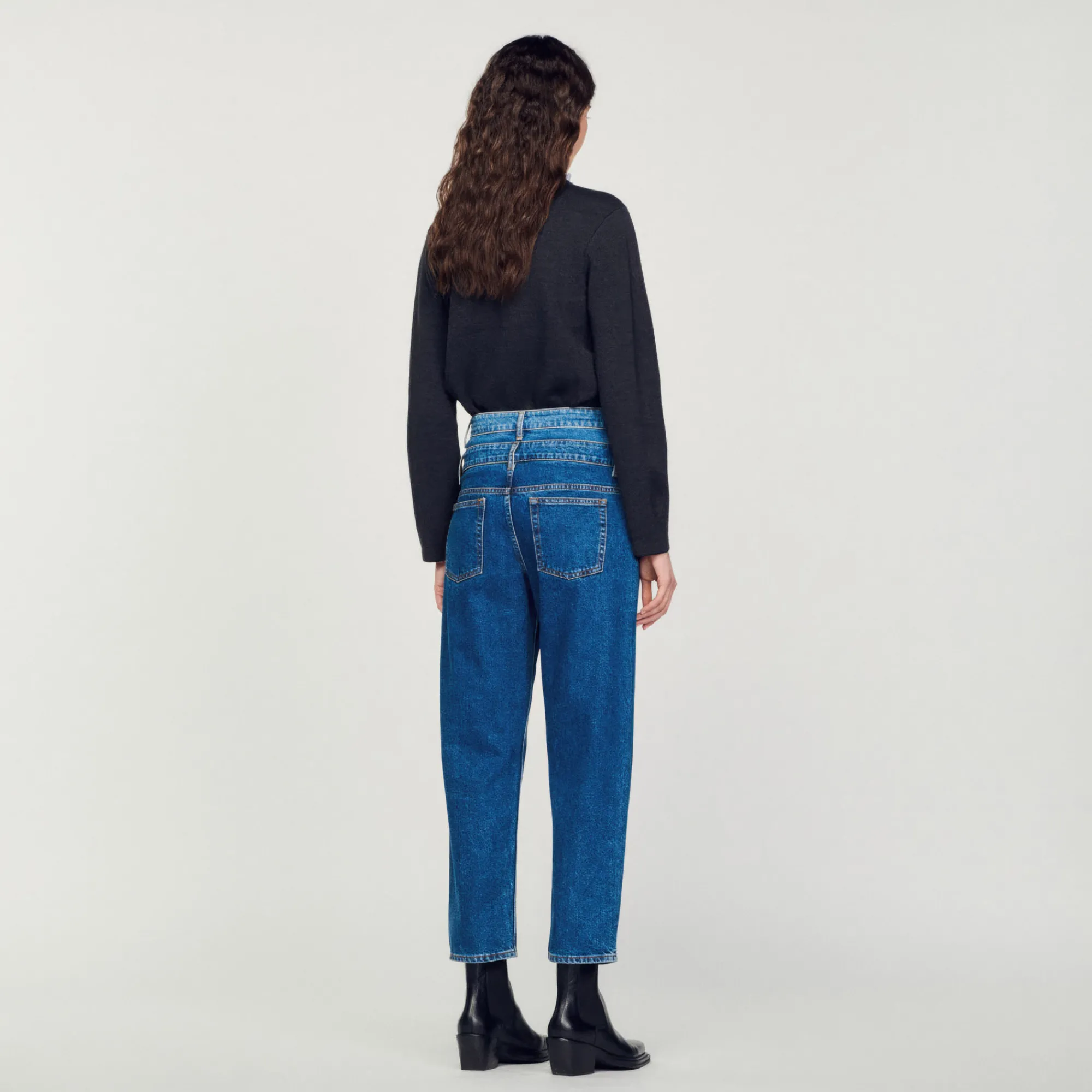 Jeans Trompe L'Oeil Linea Mom>Sandro Paris New