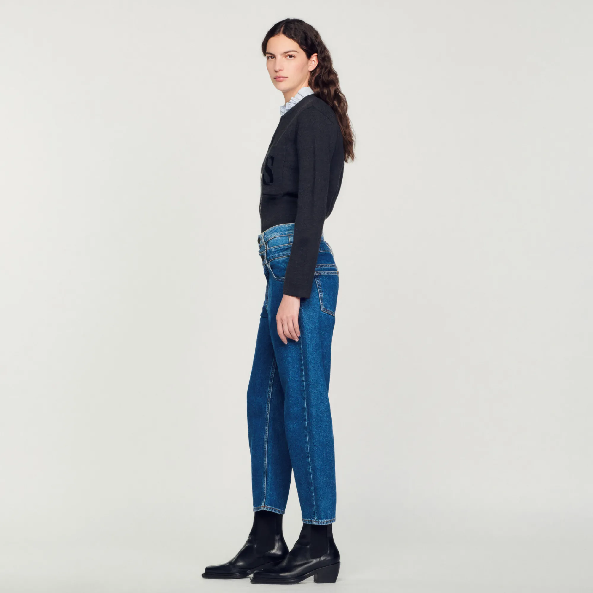 Jeans Trompe L'Oeil Linea Mom>Sandro Paris New