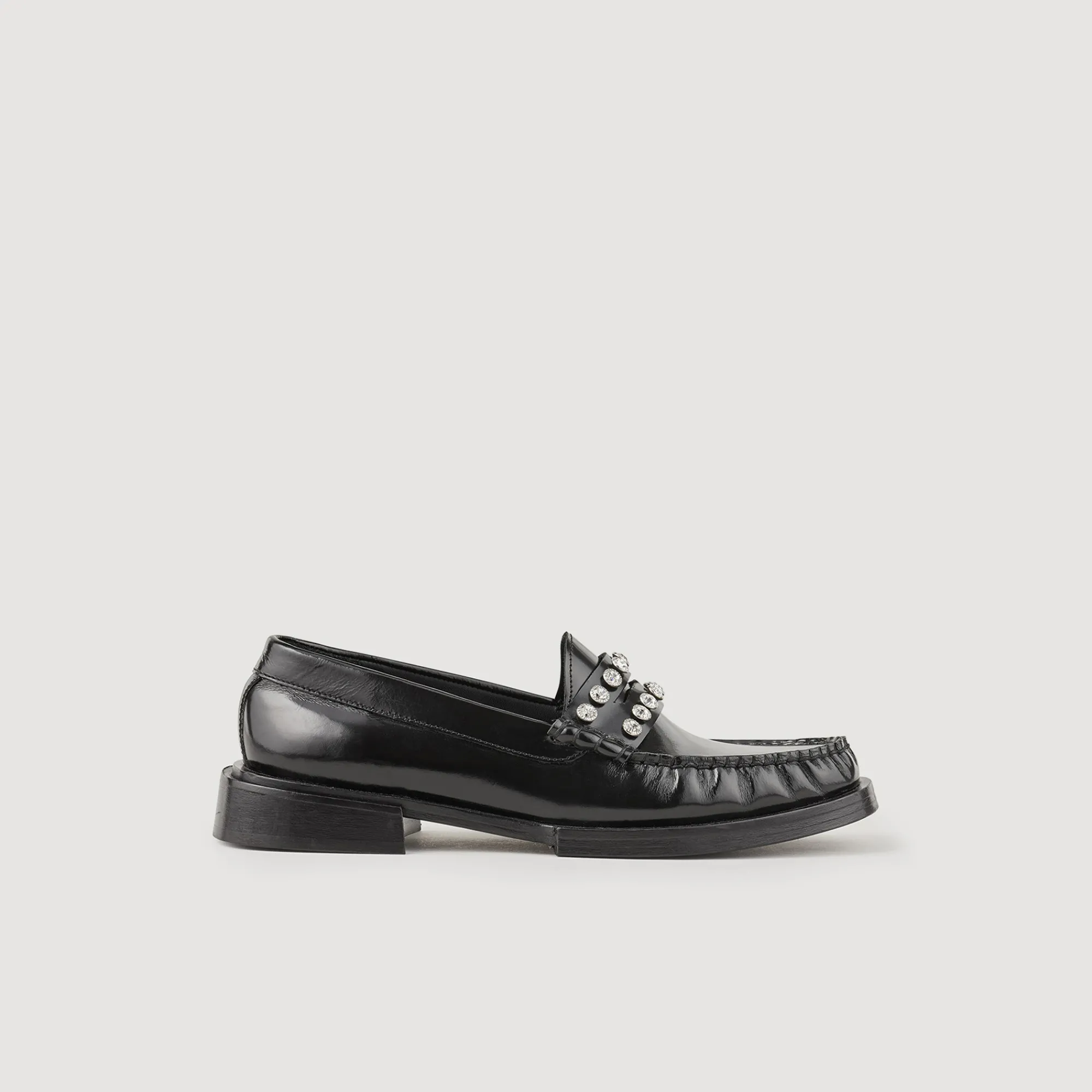 Mocassini In Pelle Con Strass>Sandro Paris Store