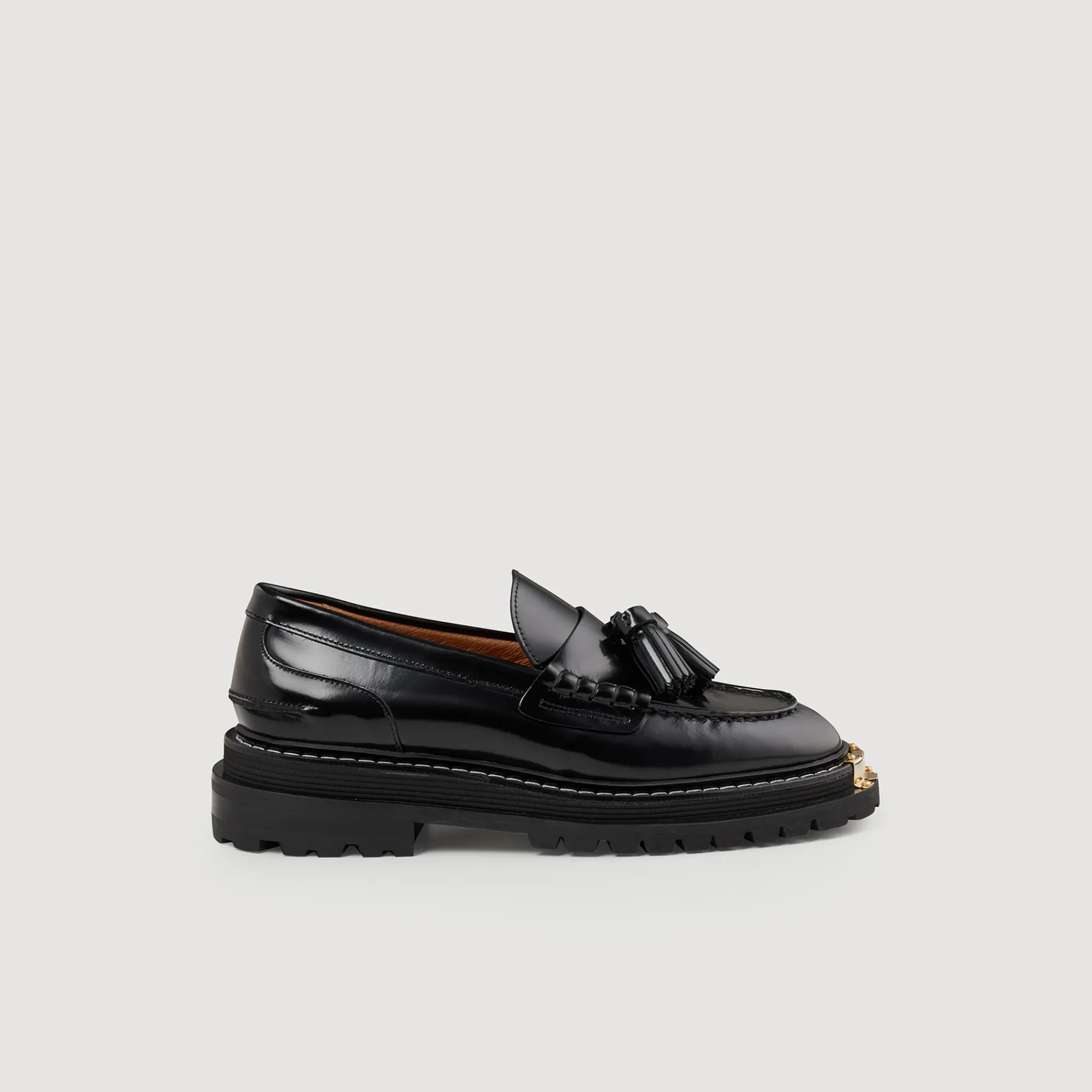 Mocassini In Pelle Con Suola Spessa>Sandro Paris Clearance
