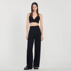 Pantaloni A Gamba Larga>Sandro Paris Outlet
