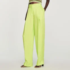 Pantaloni A Vita Alta><noscript><img width=