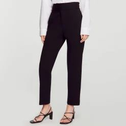 Pantaloni Classici A Vita Alta><noscript><img width=