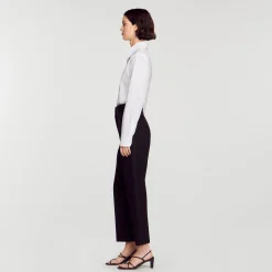 Pantaloni Classici A Vita Alta><noscript><img width=