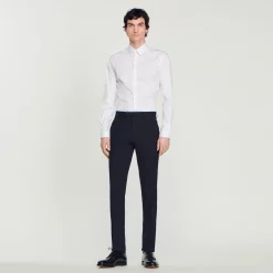 Pantaloni Da Completo In Lana>Sandro Paris New
