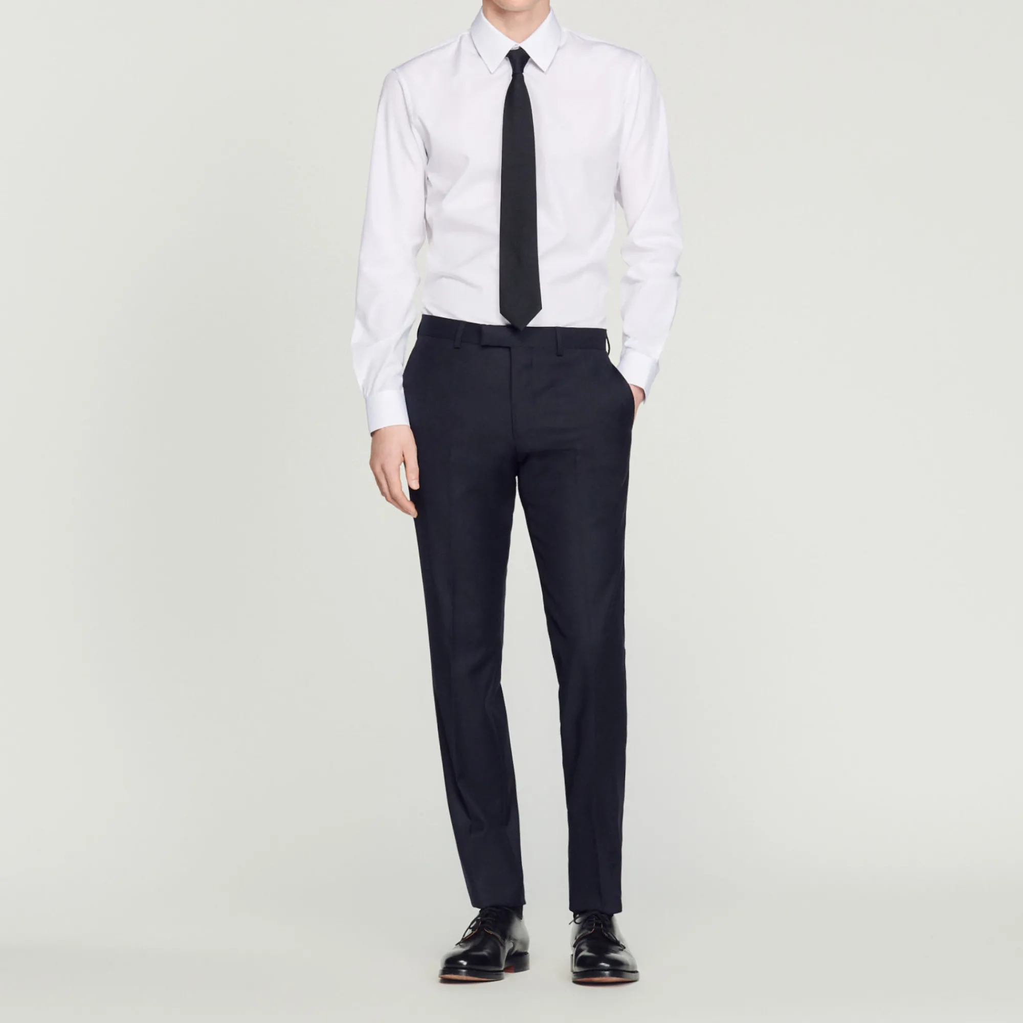 Pantaloni Da Completo In Lana Stretch>Sandro Paris Cheap
