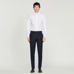 Pantaloni Da Completo In Lana Stretch>Sandro Paris Cheap