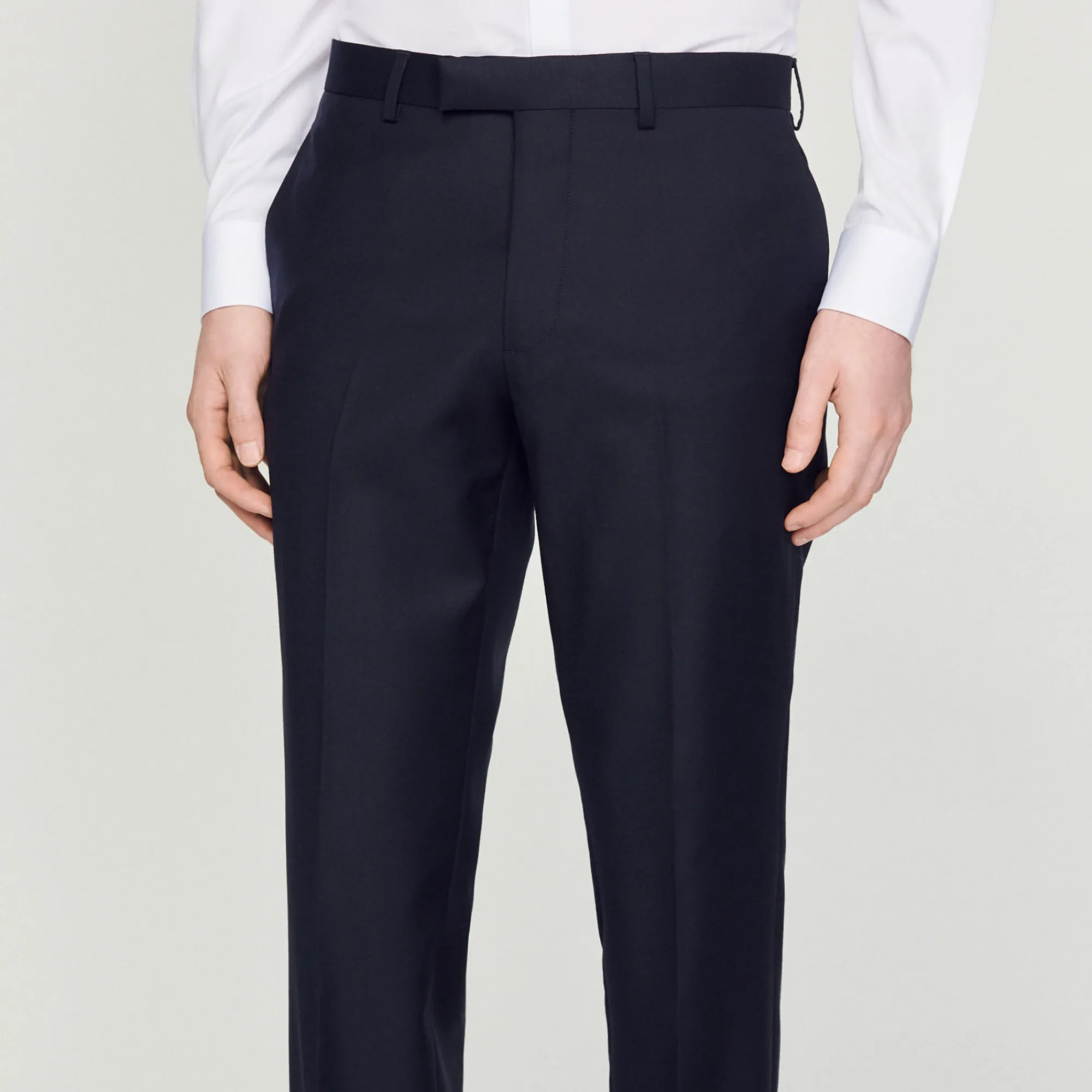 Pantaloni Da Completo In Lana Stretch>Sandro Paris Cheap