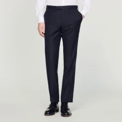 Pantaloni Da Completo In Lana Stretch><noscript><img width=