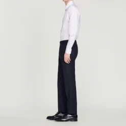 Pantaloni Da Completo In Lana Stretch><noscript><img width=