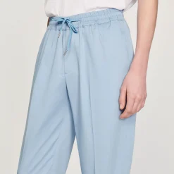 Pantaloni Dritti Elasticizzati><noscript><img width=