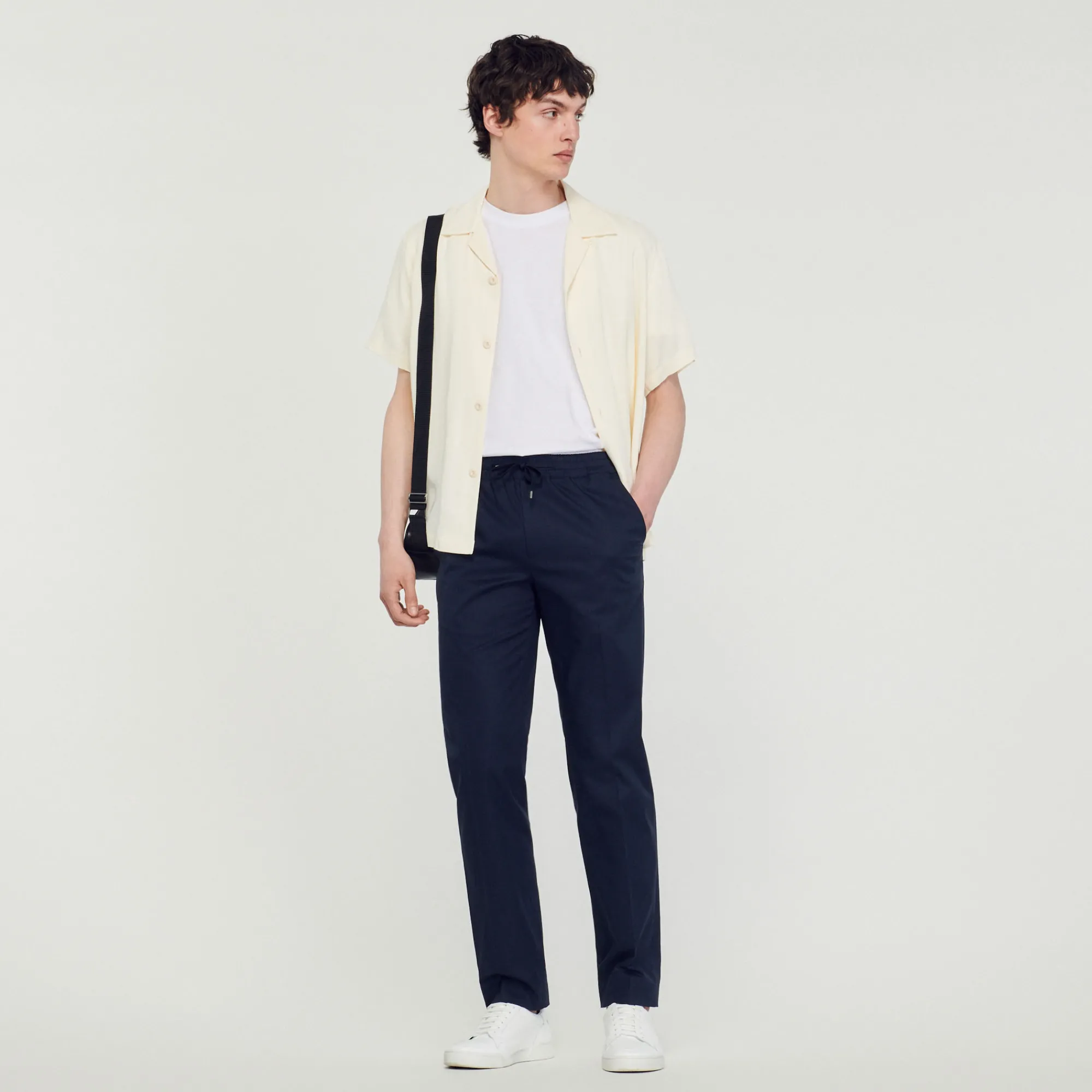 Pantaloni Dritti Elasticizzati>Sandro Paris Best Sale