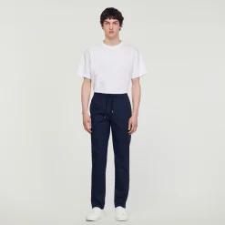 Pantaloni Dritti Elasticizzati>Sandro Paris Best Sale