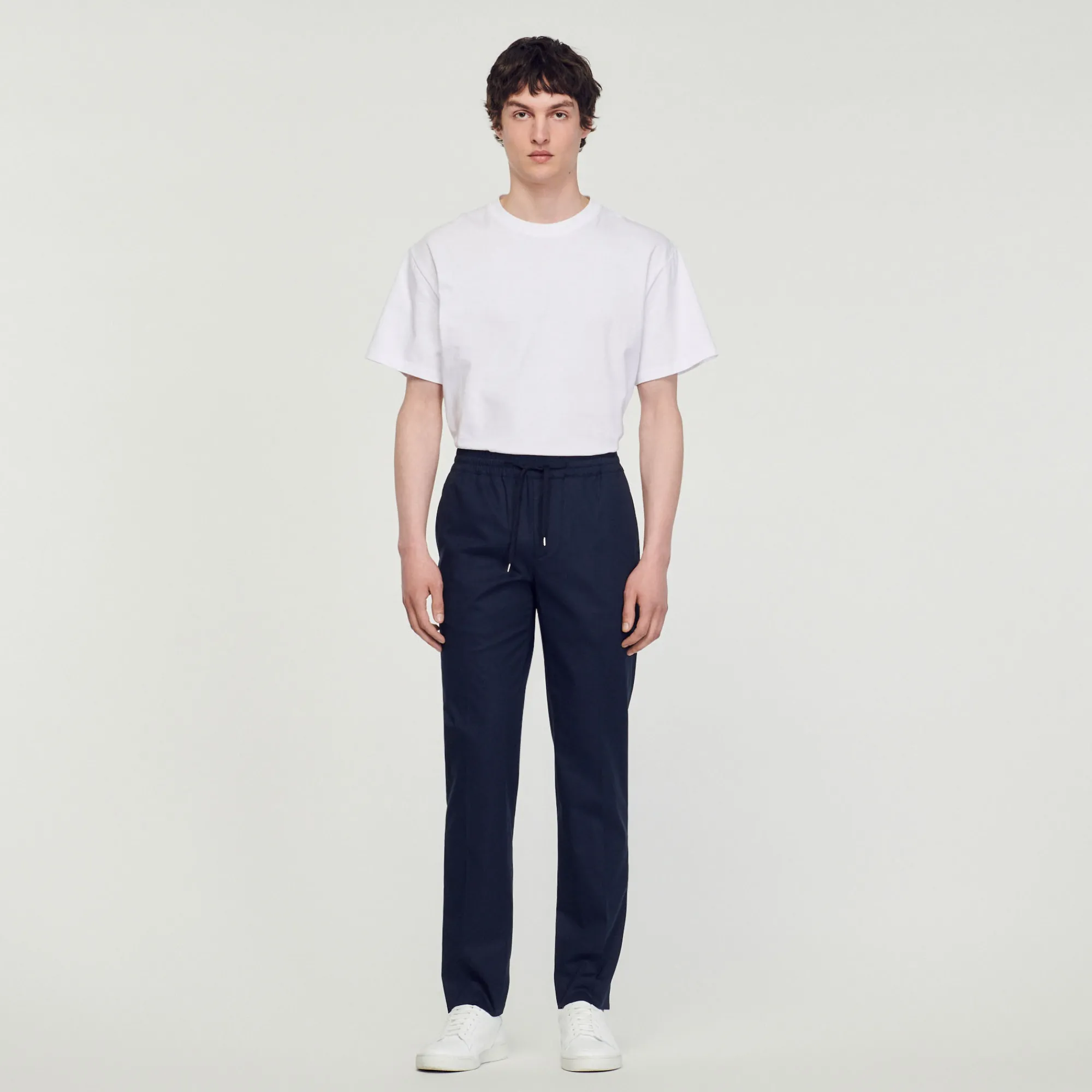 Pantaloni Dritti Elasticizzati>Sandro Paris Best Sale