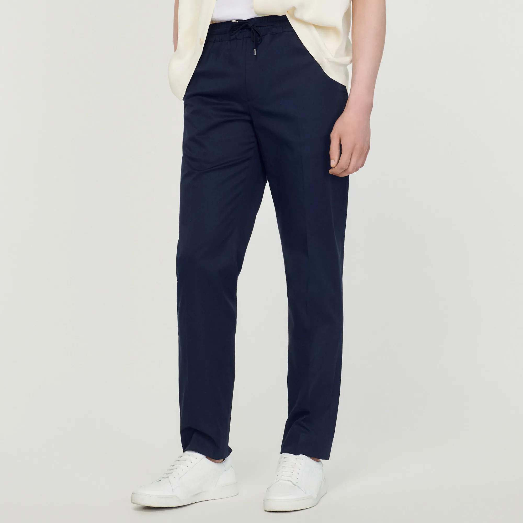 Pantaloni Dritti Elasticizzati>Sandro Paris Best Sale