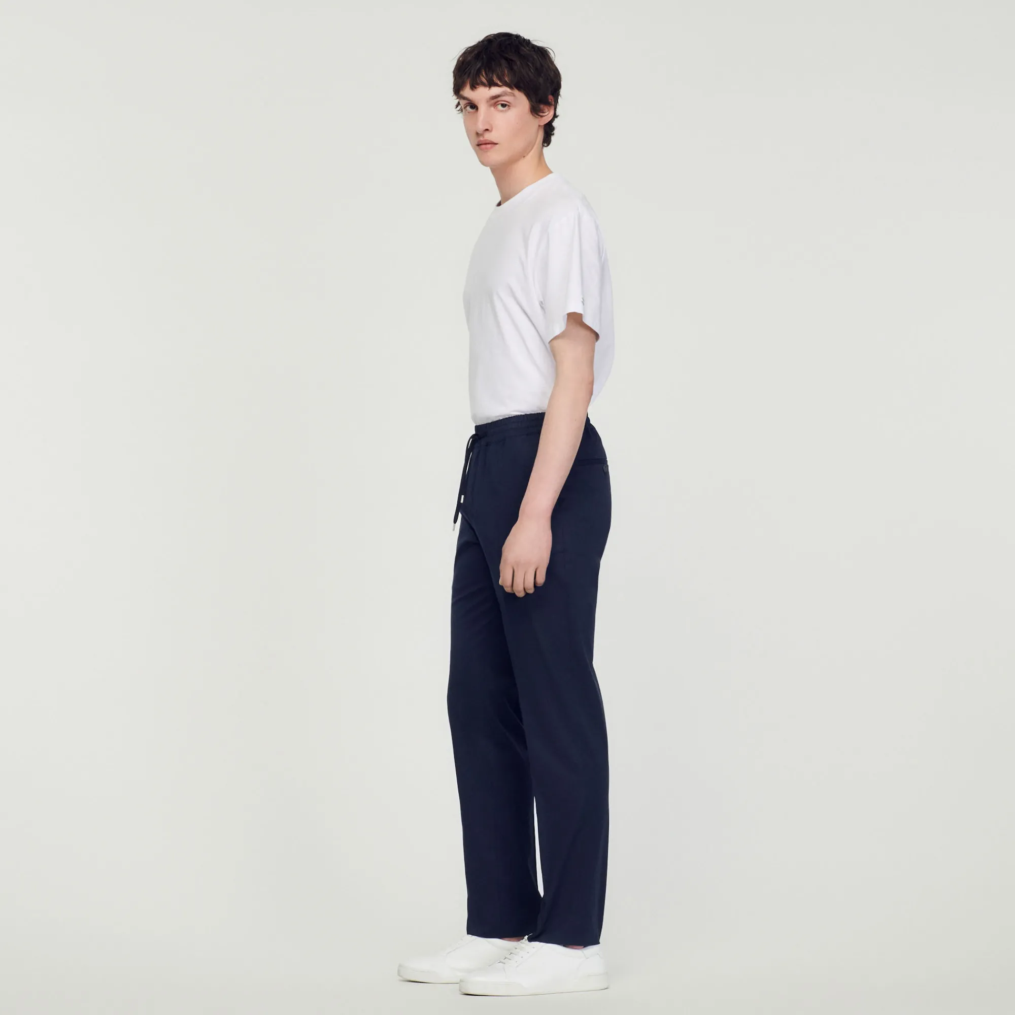 Pantaloni Dritti Elasticizzati>Sandro Paris Best Sale