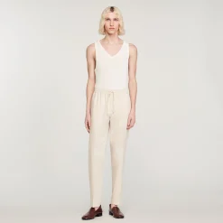 Pantaloni Dritti Elasticizzati>Sandro Paris Fashion