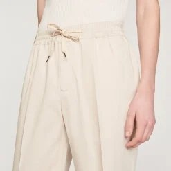 Pantaloni Dritti Elasticizzati><noscript><img width=