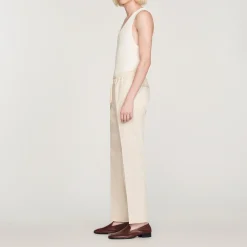 Pantaloni Dritti Elasticizzati><noscript><img width=